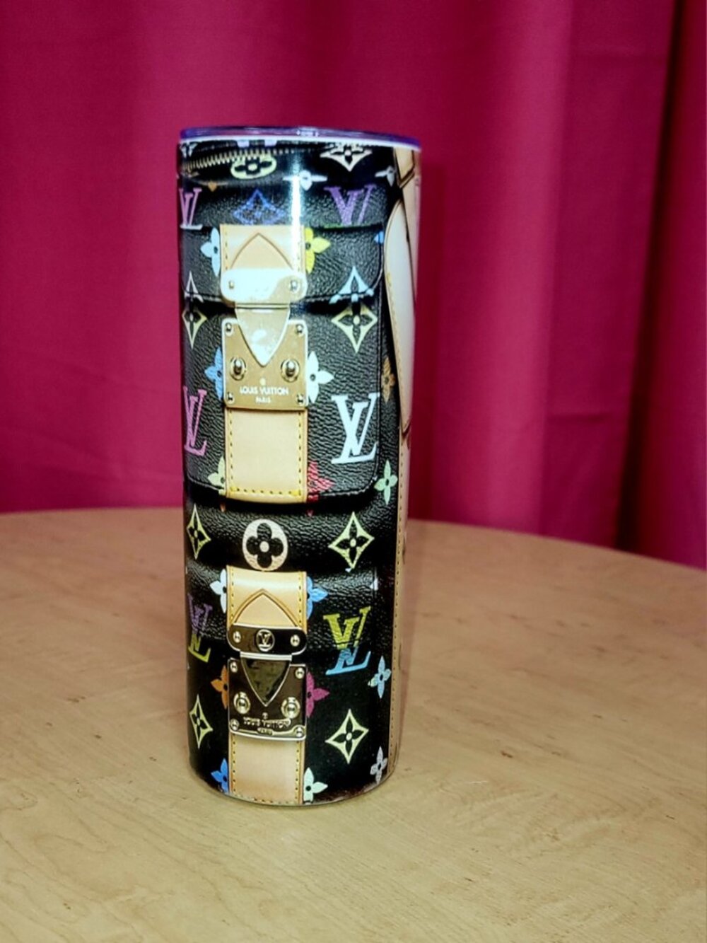 Luxury Designer Purse 20oz Tumbler w/Lid & Straw